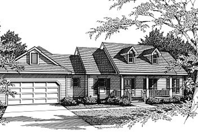 Home Plan - Country Exterior - Front Elevation Plan #14-121