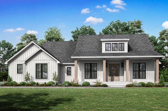Exterior - Front Elevation 3 for Farmhouse House Plan #430-331 - 4 bed, 2.5 bath