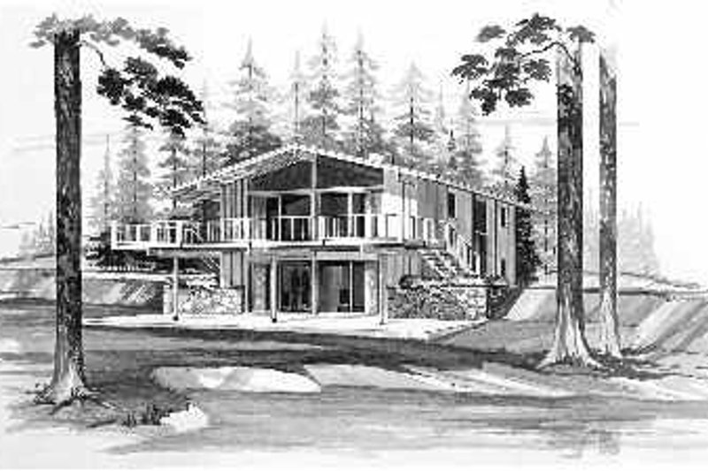 Home Plan - Modern Exterior - Front Elevation Plan #72-350