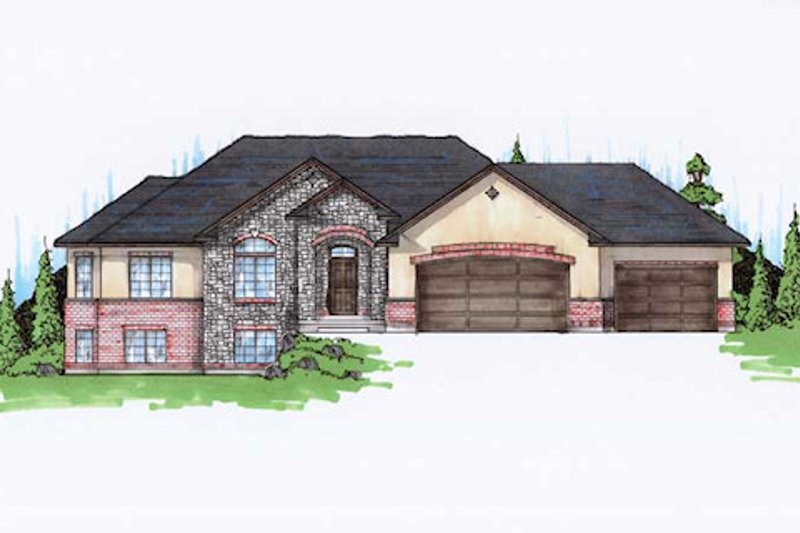 Architectural House Design - Traditional Exterior - Front Elevation Plan #5-254
