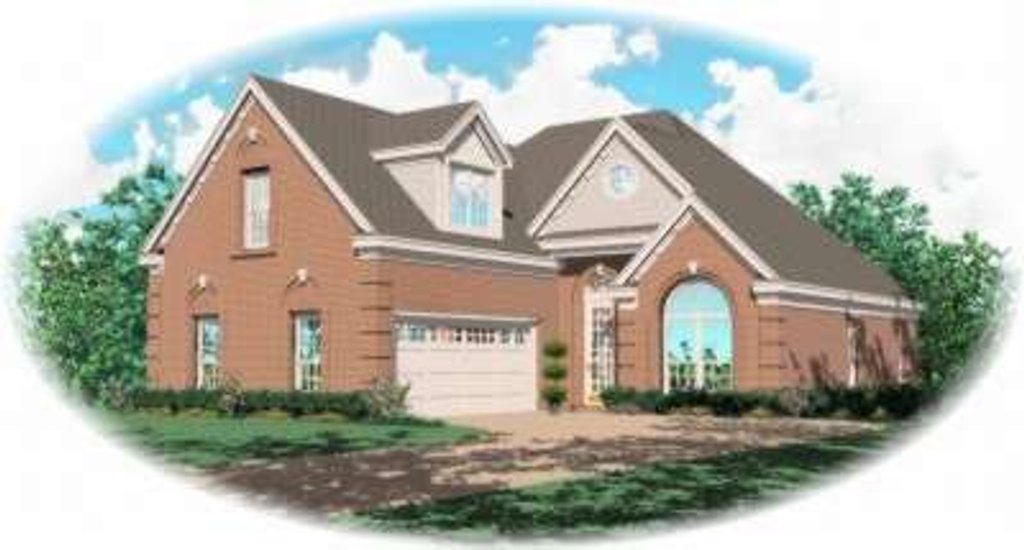 Exterior - Front Elevation 2 for European House Plan #81-691 - 3 bed, 2.5 bath