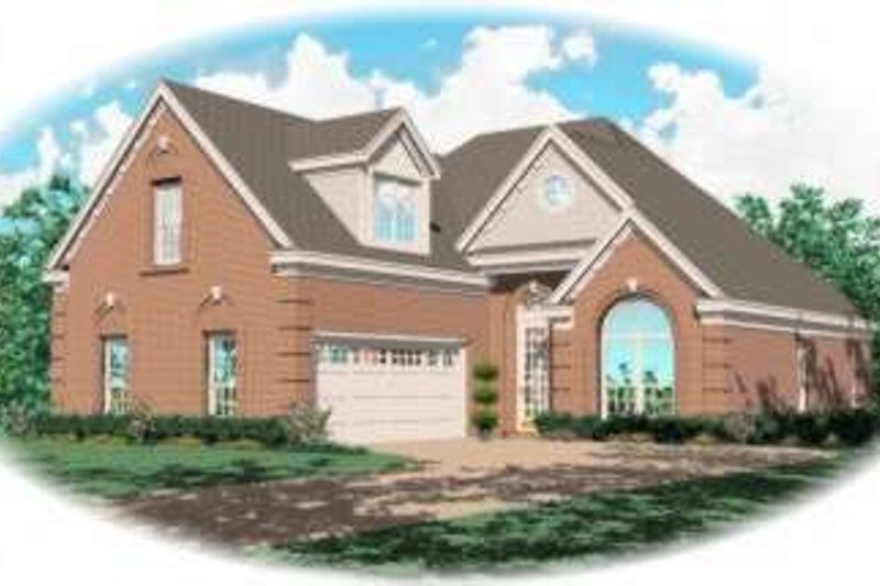 Exterior - Front Elevation 2 for European House Plan #81-691 - 3 bed, 2.5 bath