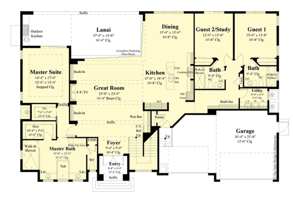 House Plan Design - Contemporary Floor Plan - Main Floor Plan #930-504