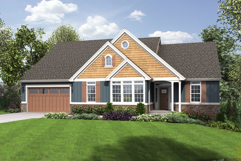 Dream House Plan - Craftsman Exterior - Front Elevation Plan #48-670