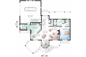 Floor Plan - Main Floor for Victorian House Plan #23-725 - 3 bed, 2.5 bath