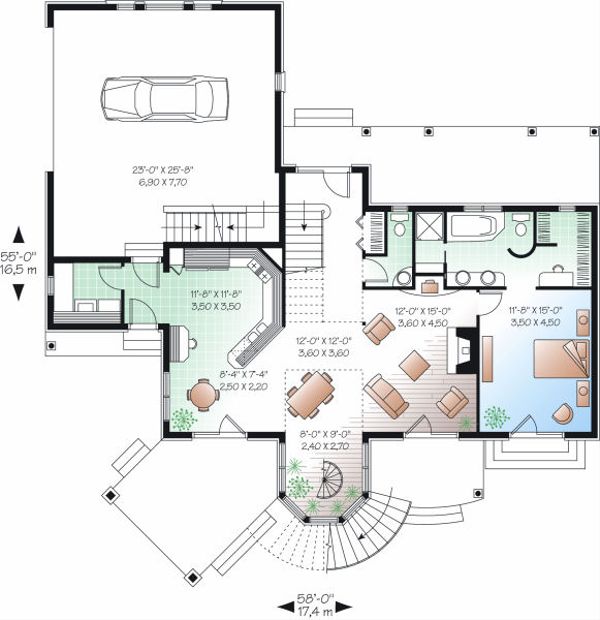 House Design - Victorian Floor Plan - Main Floor Plan #23-725