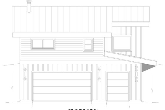 Exterior - Rear Elevation for Contemporary House Plan #932-512 - 1 bed, 1 bath