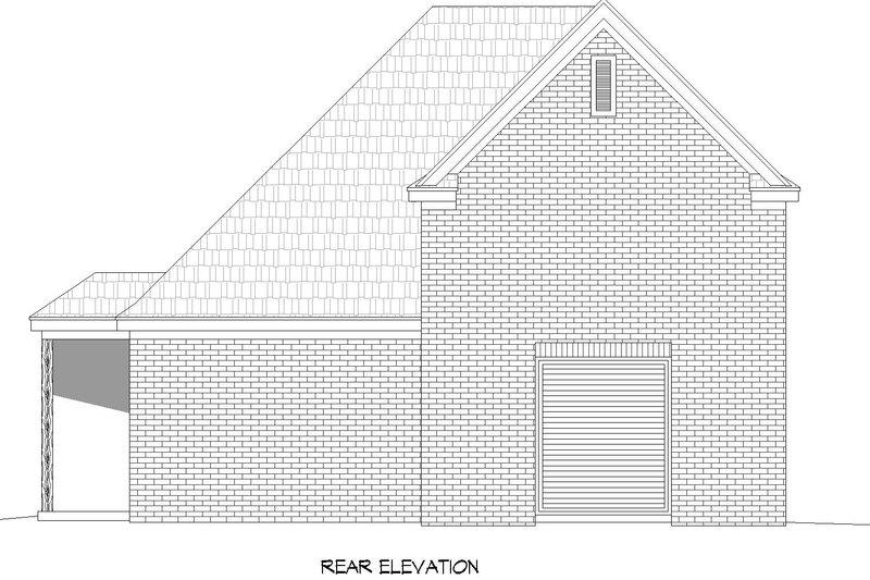 Dream House Plan - Exterior - Rear Elevation for Southern House Plan #932-824, 0 bath