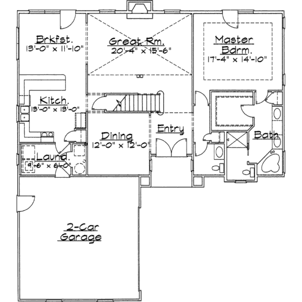 House Plan Design - European Floor Plan - Main Floor Plan #31-117