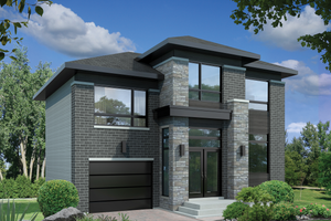 Contemporary Exterior - Front Elevation Plan #25-4498