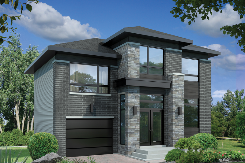 Contemporary Style House Plan - 3 Beds 1 Baths 1831 Sq/Ft Plan #25-4498