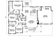 Ranch Style House Plan - 3 Beds 2.5 Baths 2305 Sq/Ft Plan #124-948 