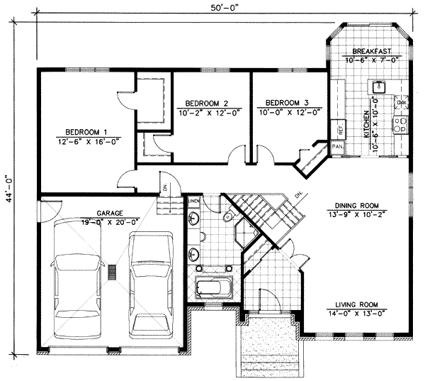 European Floor Plan - Main Floor Plan #138-153