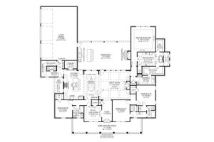Floor Plan - Main Floor for Farmhouse House Plan #1074-51 - 4 bed, 3.5 bath