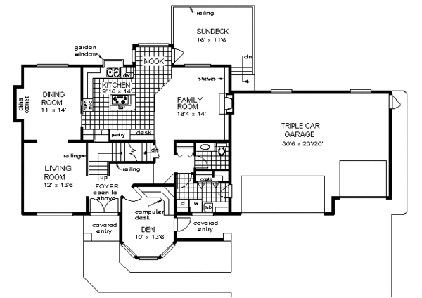 Home Plan - European Floor Plan - Main Floor Plan #18-220