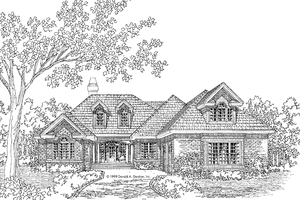 Ranch Exterior - Front Elevation Plan #929-523
