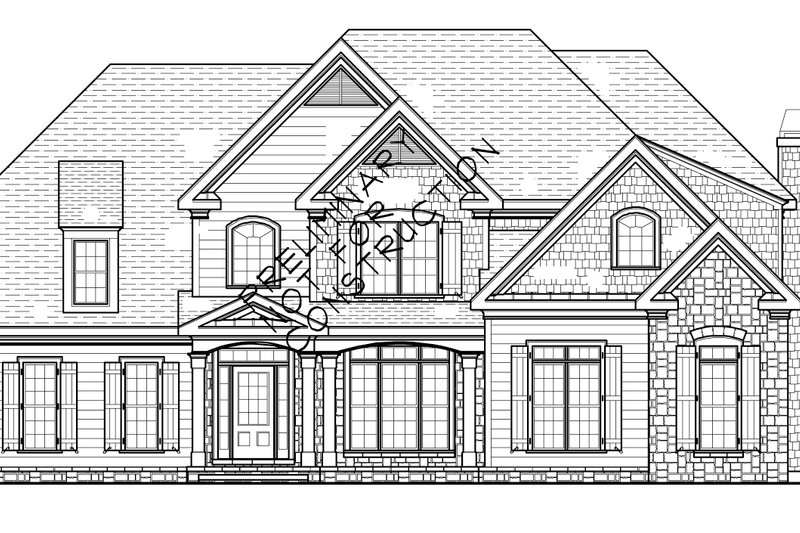 Dream House Plan - Exterior - Front Elevation 7 for European House Plan #927-931 - 4 bed, 3 bath