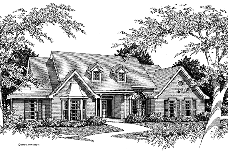 House Blueprint - Ranch Exterior - Front Elevation Plan #952-66