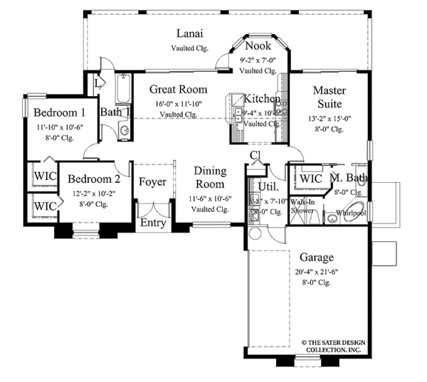 Architectural House Design - Mediterranean Floor Plan - Main Floor Plan #930-304