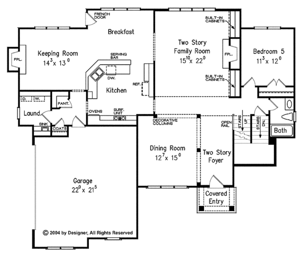 Dream House Plan - Country Floor Plan - Main Floor Plan #927-314