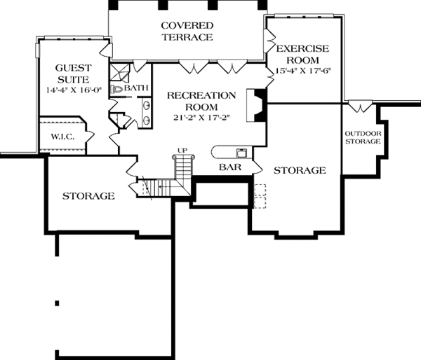 Home Plan - Traditional Floor Plan - Lower Floor Plan #453-562