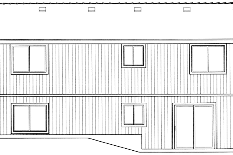 Home Plan - Exterior - Rear Elevation for Ranch House Plan #1037-2 - 2 bed, 1 bath