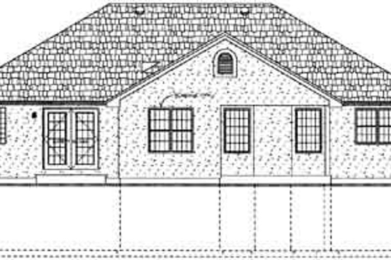 Dream House Plan - Exterior - Rear Elevation House Plan #126-129 - 3 bed, 2 bath