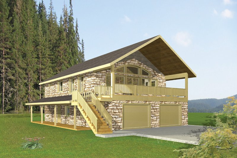Dream House Plan - Exterior - Front Elevation 3 for Country House Plan #117-836 - 2 bed, 0 bath