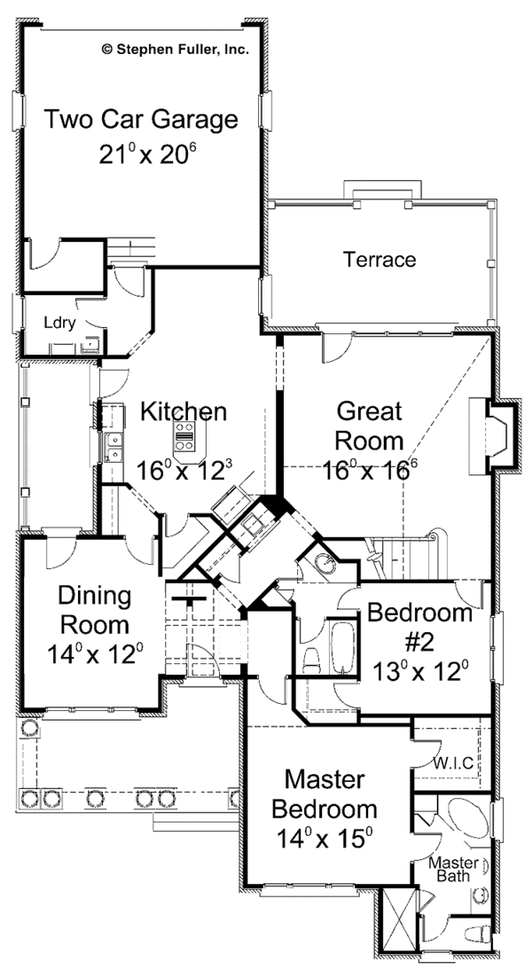 Dream House Plan - Country Floor Plan - Main Floor Plan #429-384
