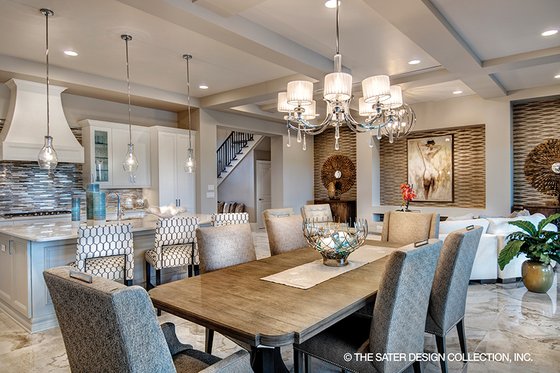 Interior - Dining Room for Mediterranean House Plan #930-449 - 3 bed, 3.5 bath