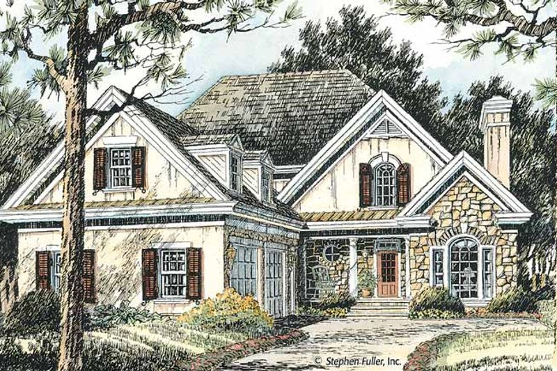 Architectural House Design - Country Exterior - Front Elevation Plan #429-370