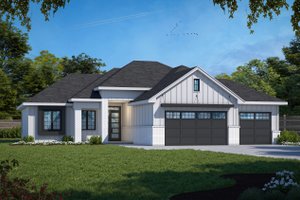 Exterior - Front Elevation 3 for Traditional House Plan #20-2490 - 3 bed, 2.5 bath