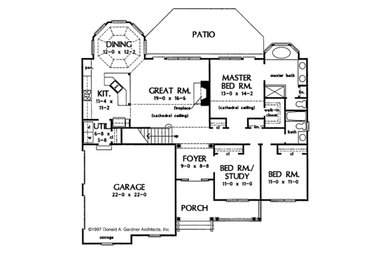 Floor Plan - Main Floor for Country House Plan #929-362 - 3 bed, 2 bath