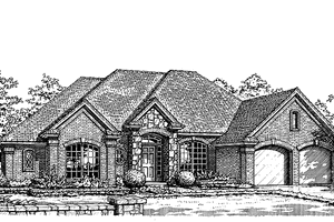 Architectural House Design - Exterior - Front Elevation for European House Plan #310-1007 - 3 bed, 2.5 bath