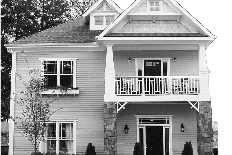 House Blueprint - Exterior - Front Elevation 3 for Craftsman House Plan #54-226 - 3 bed, 2.5 bath
