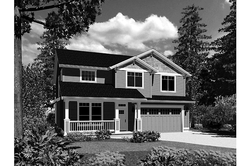 Dream House Plan - Craftsman Exterior - Front Elevation Plan #48-821