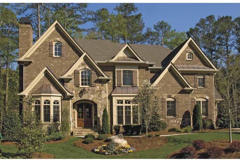 House Blueprint - Exterior - Front Elevation 3 for Traditional House Plan #54-329 - 5 bed, 5.5 bath