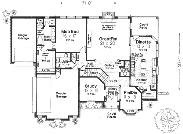 European Floor Plan - Main Floor Plan #310-323