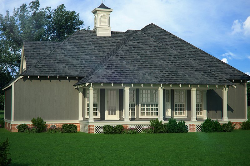 Home Plan - Exterior - Rear Elevation for Cottage House Plan #45-582 - 3 bed, 2 bath