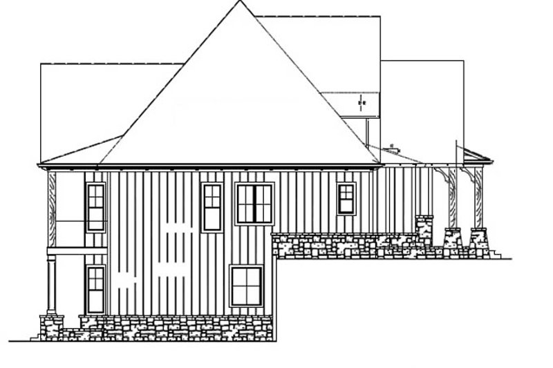 House Blueprint - Exterior - Other Elevation 1 for Ranch House Plan #54-365 - 4 bed, 4 bath