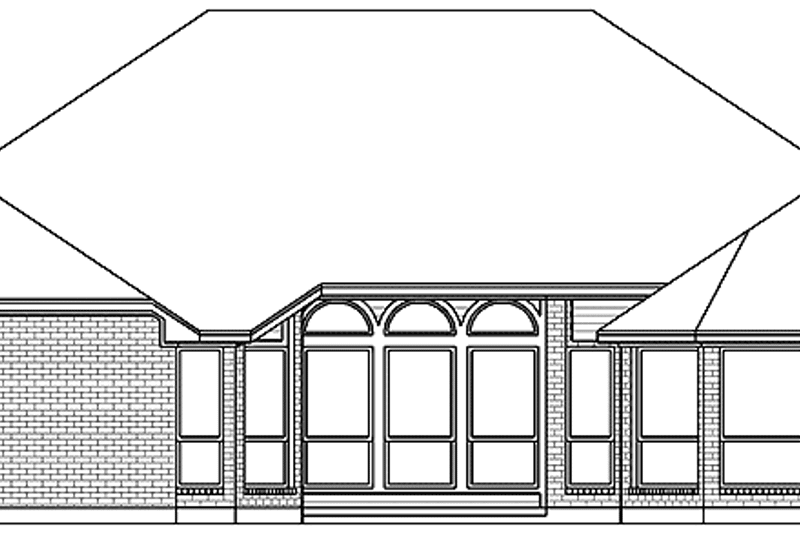 Architectural House Design - Exterior - Rear Elevation for Traditional House Plan #84-770 - 4 bed, 3 bath
