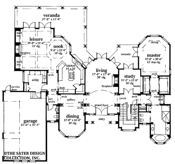 Home Plan - Mediterranean Floor Plan - Main Floor Plan #930-46
