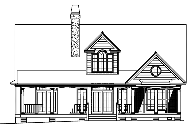 Dream House Plan - Exterior - Rear Elevation for Country House Plan #929-219 - 3 bed, 2.5 bath