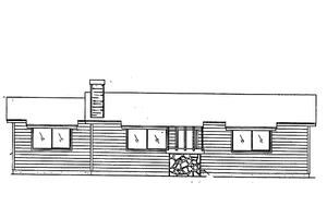Exterior - Front Elevation 3 for Contemporary House Plan #30-251 - 3 bed, 1 bath