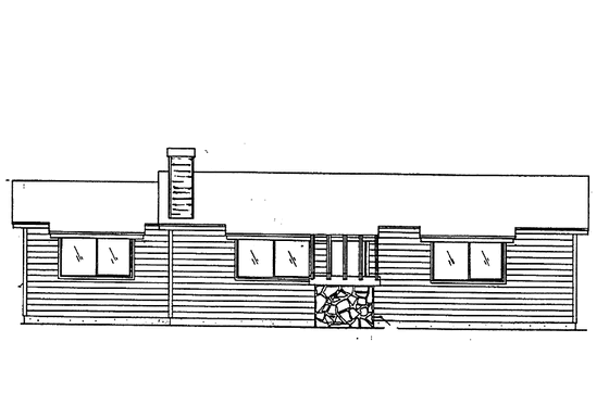 Exterior - Front Elevation 3 for Contemporary House Plan #30-251 - 3 bed, 1 bath