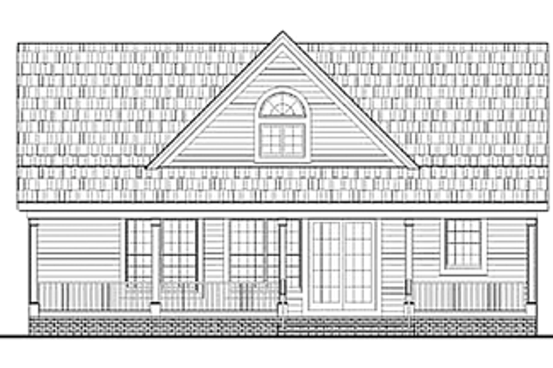 House Design - Exterior - Rear Elevation for Country House Plan #314-273 - 4 bed, 3 bath