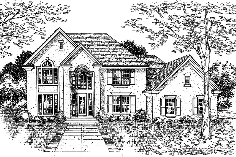 Home Plan - Traditional Exterior - Front Elevation Plan #320-504