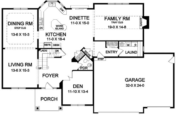 House Plan Design - Classical Floor Plan - Main Floor Plan #328-385