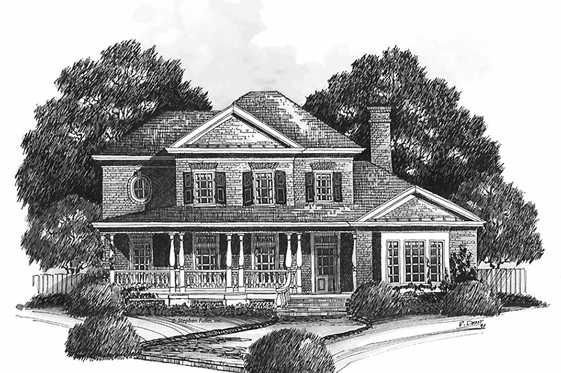 Home Plan - Colonial Exterior - Front Elevation Plan #429-162