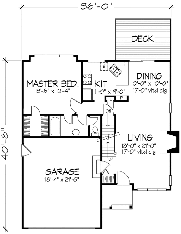 Dream House Plan - Prairie Floor Plan - Main Floor Plan #320-1113